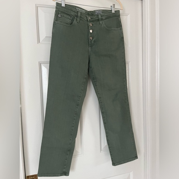 AG Jeans, The Isabelle Button-up, color Sulfur Fresh Thyme, size 29 - Picture 1 of 7